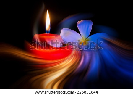 Abstract of candle, fine art concept