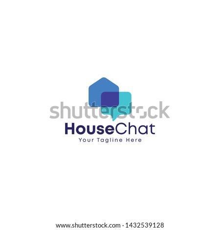 House Home Chat Logo Vector Logos Icon Design