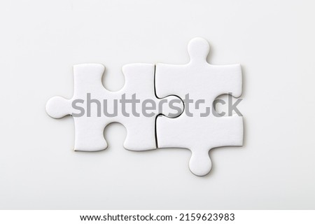 Image, Stock Photo Puzzles on a white background. Entertainment at home