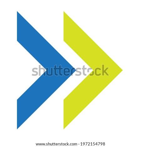 Modern Abstract Arrows Logo Symbol Icon Flat Vector