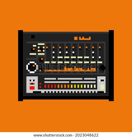 Drum Machine Roland TR 808 Rythmn Composer Electronic Instrument Programming 8bit Pixel Art