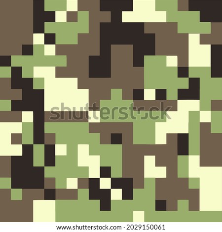 Digital DPM Forest Skin Camo Pattern Snake Gear Camouflage Metal Solid 3 8bit Pixel Art