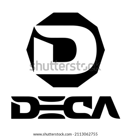 Abstract Font Lettering Typography D Deca Skateboarding Skate Skateboard Logo Icon Symbol Vector Flat Сток-фото © 