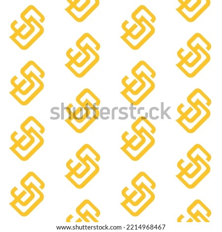 Continuous Seamless Pattern Decorative Texture Gold Yellow Brown Abstract SD San Diego Letters Logo Sign Symbol Emblem Badge Vector EPS PNG