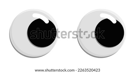 Googly Wiggle Crazy Eyes Eyeballs Looking Down Up Right Left Silly Cute Funny Fun Cartoon Vector EPS PNG Transparent No Background