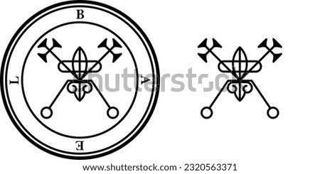 Bael Ba’al Baal Hoarsely-voiced King Dictionnaire Infernal Ars Goetia Prince Demon Hell Logo Icon Sign Symbol Emblem Badge Transparent No Background Vector EPS PNG Clip Art Stok fotoğraf © 