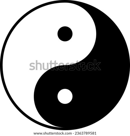 Yin Yang Yingyang Yin-yang Balance Cycle Chaos Peace Sign Logo Emblem Badge Sticker Vector EPS PNG Transparent No Background Clip Art Vector EPS PNG 