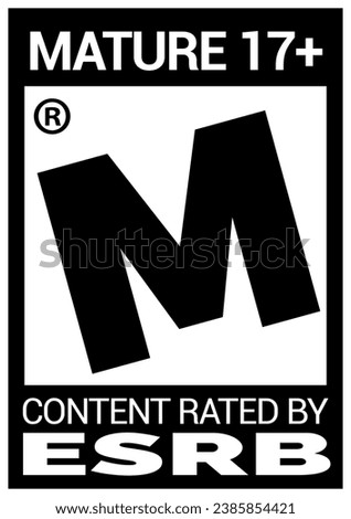 M Mature Rating Logo Icon Sign Symbol Emblem Badge Transparent No Background Vector EPS PNG Clip Art