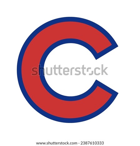 Capital C Sports Baseball Chicago Cubs Logo Template Icon Sign Sigil Symbol Emblem Badge Vector EPS PNG Transparent No Background Clip Art Vector EPS PNG