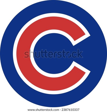 Capital C Sports Baseball Chicago Cubs Logo Template Icon Sign Sigil Symbol Emblem Badge Vector EPS PNG Transparent No Background Clip Art Vector EPS PNG