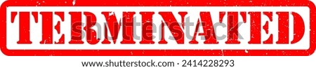 Red Terminated Disgrace Cancelled Cancel Culture Rubber Stamp Grunge Texture Sign Signage Label Badge Sticker Vector EPS PNG Transparent No Background Clip Art Vector EPS PNG 