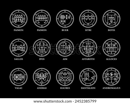 Andras Marquis Spirit Hell Duke Knight Dictionnaire Infernal Ars Goetia Demon Hell Logo Icon Sign Symbol Emblem Badge Transparent No Background Vector EPS PNG Clip Art