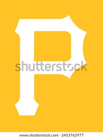 Capital Letter P Sports Baseball Logo Icon Sign Sigil Symbol Emblem Badge Vector EPS PNG Transparent No Background Clip Art Vector EPS PNG