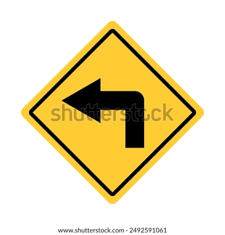 Yellow Black Box Rectangle Sharp Left Turn Merging Traffic Signal Side Pavement Ends Deer Bicycle Crossing RR Railroad Crossing Loose Gravel Dip Low Place Ahead Road Sign Traffic Warning Regulatory Si