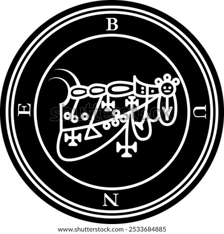 Bune Bime Duke Dictionnaire Infernal Ars Goetia Demon Hell Logo Icon Sign Symbol Emblem Badge Transparent No Background Vector EPS PNG Clip Art