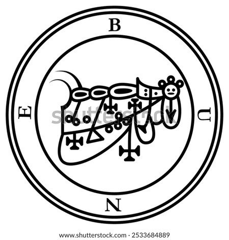 Bune Bime Duke Dictionnaire Infernal Ars Goetia Demon Hell Logo Icon Sign Symbol Emblem Badge Transparent No Background Vector EPS PNG Clip Art