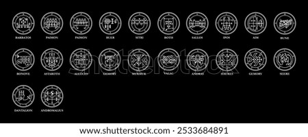 Bune Bime Duke Dictionnaire Infernal Ars Goetia Demon Hell Logo Icon Sign Symbol Emblem Badge Transparent No Background Vector EPS PNG Clip Art