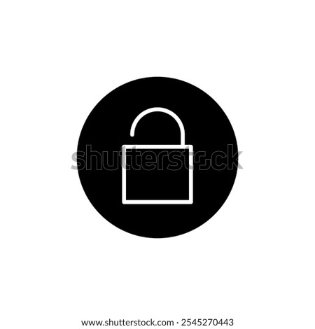 Lock Locked Unlock Unlocked Safety Secure Protected Protection Simple Minimalist Icon Logo Vector EPS PNG Transparent No Background Clip Art 