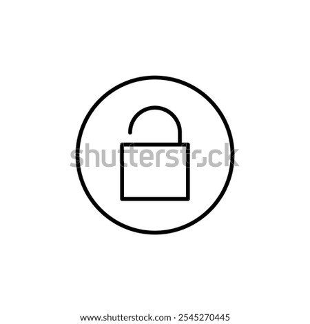 Lock Locked Unlock Unlocked Safety Secure Protected Protection Simple Minimalist Icon Logo Vector EPS PNG Transparent No Background Clip Art 