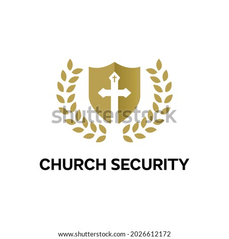 modern and clean logo design for church security