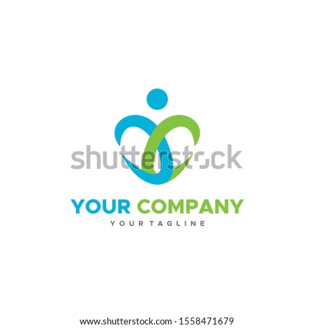 simple and brilliant CC People logo template, business and web logos