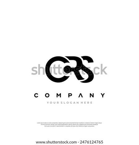 CRS creative letter logo design vector icon illustration Premium Design