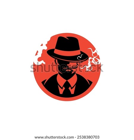 Detective Logo Design. Icon vector design template in white background.