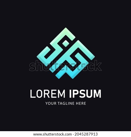 Letter S F And P Logo Design, Colorful Logo Template