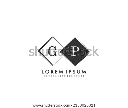 GP Initial beauty monogram logo vector Stock fotó © 