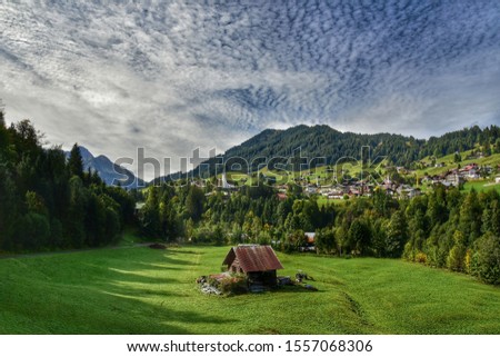 Similar – Image, Stock Photo Kleinwalsertal in the evening