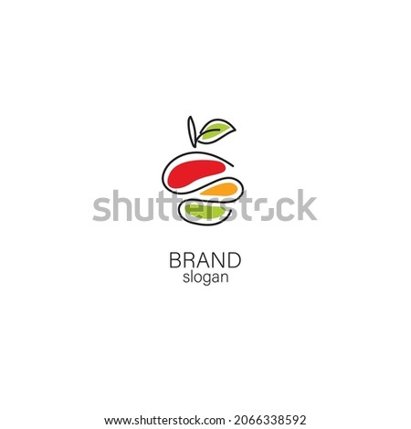Logo concept with fruits symbol. Can be used for brand logos for beverage products, agricultural products or fruit shops, etc