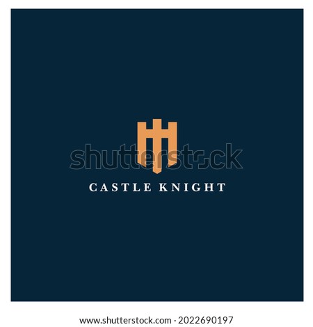 castle logo design, palace logo, fortress logo vector