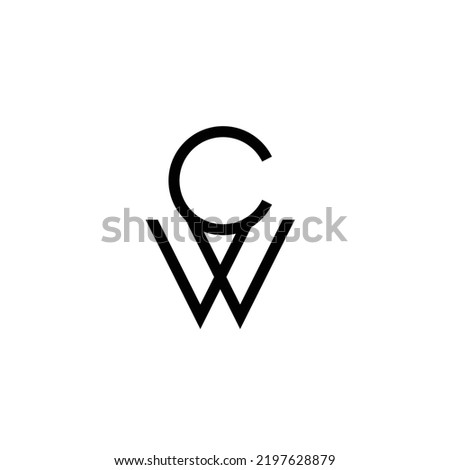 CW Linked Logo for business and company identity. Creative Letter CW Logo Vector with modern trendy