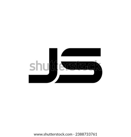JS letter creative minimal branding logo