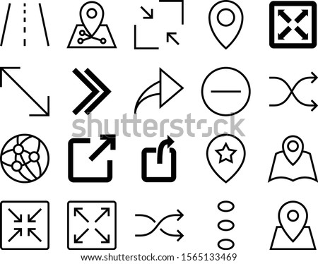 navigation vector icon set such as: message, outline, user, asphalt, no, speed, pin icon, globe, social, shadow, rewind, positive, geography, transfer, race, redo, check, collection, connection, plus