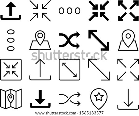 navigation vector icon set such as: fullscreen, star, communication, find, clip, art, refresh, modern, blank, collection, search, mix, playlist, repeat, action, download, previous, user, album