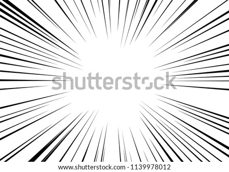 Abstract radial zoom speed light on black effect for cartoon comic book,Sun ray or star burst element 
