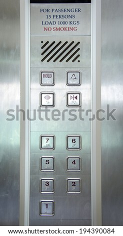 Button in the elevator