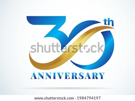 30 Years Anniversary,anniversary emblems 30 in anniversary concept template design