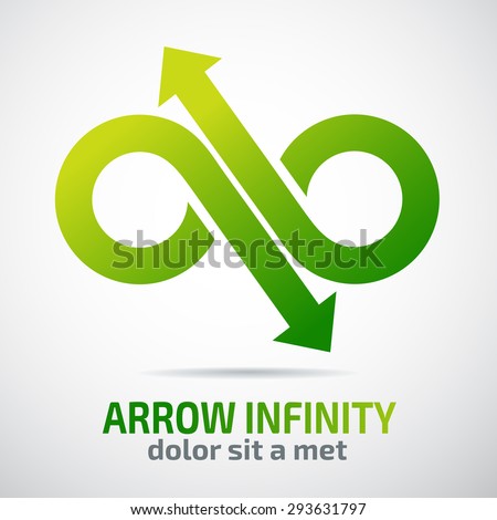 Infinity arrow symbol,Arrow infinity business vector logo design template for your design.