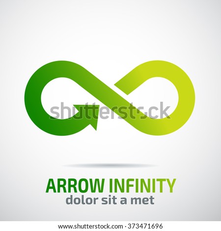 Arrow infinity business vector logo symbol design template for your design.