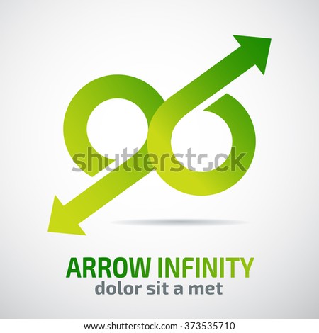 Arrow infinity business vector logo symbol design template for your design.