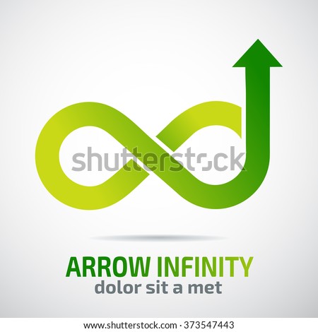 Arrow infinity business vector logo symbol design template for your design.