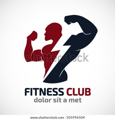 fitness vector logo design template,design for gym and fitness vector 商業照片 © 