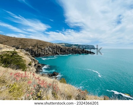 Image, Stock Photo Cliffs at New Zealand rock