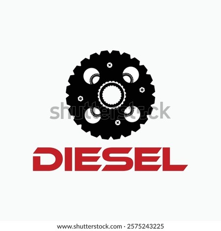 gear diesel logo design vector	