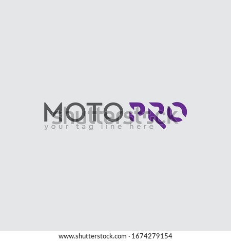 Moto Pro logo, abstract minimalism light logo design 