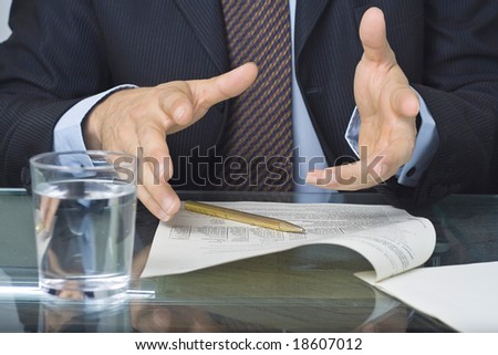 businessman signing an agreement after negotiation in the meeting room
