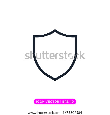 Shield flat icon design vector