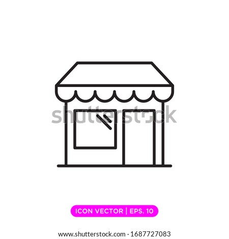 Store line icon vector design with editable stroke